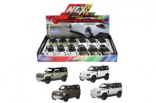 Obrázek z Auto Welly Land Rover 2020 Defender kov/plast 12cm, zpětný chod, 4dr (12) 